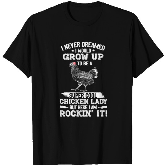 Chicken Pet lady Chickens Lovers Farm floral print funny chicken T-Shirts