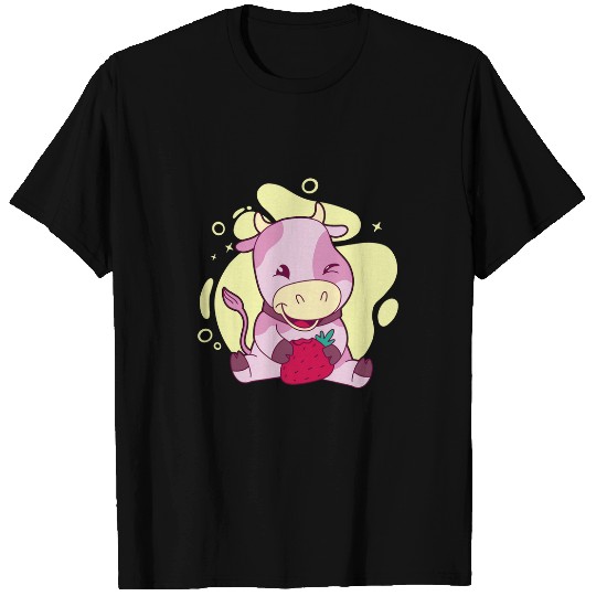 Cow Pet Strawberry Cow I Cute Cow I Kids Cow T-Shirts