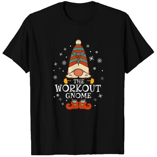 Workout Gnome xmass Family Christmas Workout Gym Fitness T-Shirts