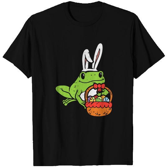 Frog Pet Easter Day Frog Bunny Eggs Basket Cute Animal Men Women Kids T-Shirts