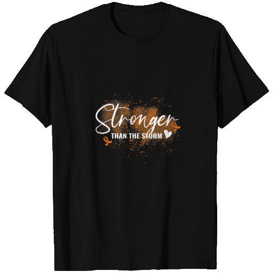 Multiple Sclerosis Ribbon Stronger Than The Storm Multiple Sclerosis Warrior Women T-Shirts