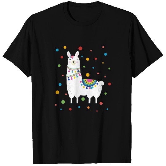 Llama Pet Dot Day  Polka Dots Llama Kids Boys Girls Youths T-Shirts