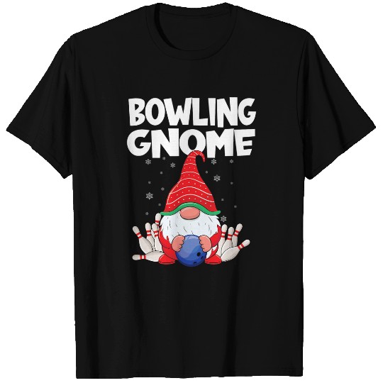 Sport Bowling gnomes bowling Gnome xmass cute Christmas gnome T-Shirts