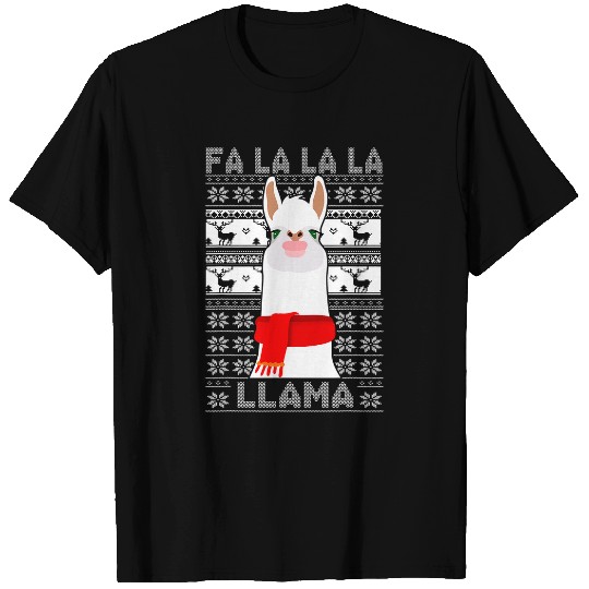 Llama Pet Fa La La Llama Christmas Pajama Alphaca xmass Decorations T-Shirts