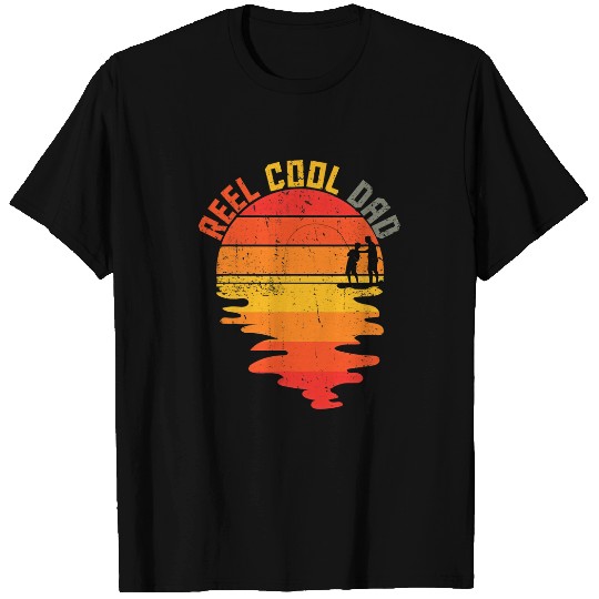 Fishing Fun Reel Cool Dad Funny Fathers Day Fisherman Daddy Son vintages T-Shirts