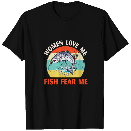 Fishing Fun Funny Rainbow Trout Fishing Fish Fear Me Men Dad Boys T-Shirts