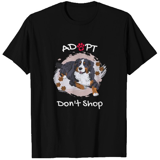 Saint Bernard Pet Cute Saint Bernard Dog Adopt Dont Shop Puppy Paws Art 1 T-Shirts