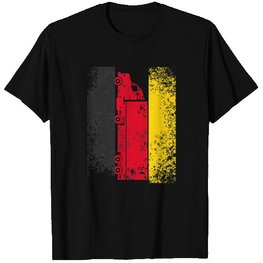 Truck Fun Driver 18 Wheeler Trailer Truck Germany Flag T-Shirts