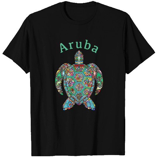 Turtle Pet Aruba Tee Tribal Turtle T-Shirts
