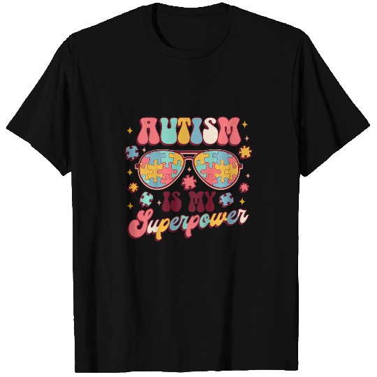 Autism Puzzle Kids Autism Is My Superpower Autism Awareness Autistic Baby T-Shirts