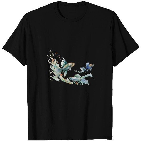 Fishing Fun aquarium fish guppies freshwater pond fishing angler 1 T-Shirts