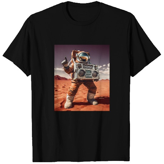 Astronaut Job on Mars with a Stereo Boombox T-Shirts