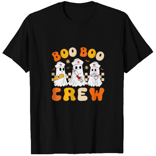 Boo Boo Crew Groovy Halloween nurses Doctor ghosts Women Kids T-Shirts
