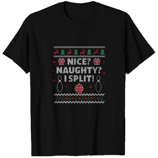 Sport Bowling Ugly Christmas Design Bowler Funny Bowling Players T-Shirts
