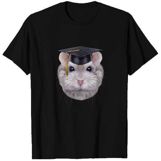 Hamster Pet Sapphire Dwarf Hamster in University Academic Cap T-Shirts