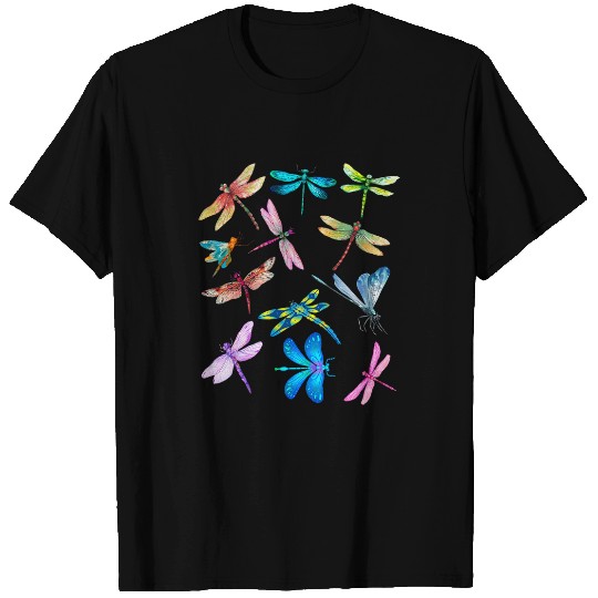 nurses Job And Dog Mom Dragonfly Watercolor Happy nurses Week 4 T-Shirts