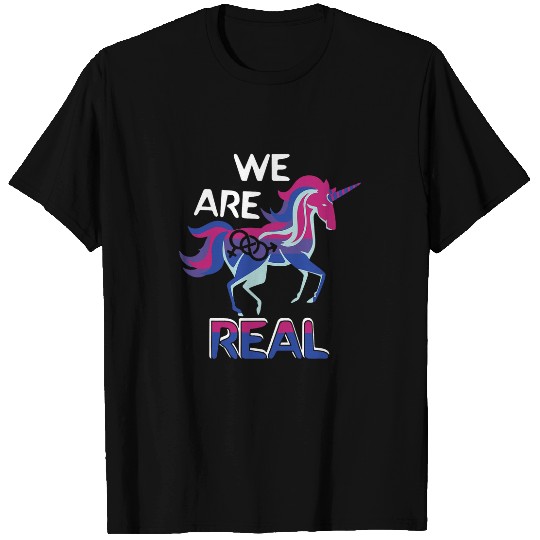 Unicorn Pet We Are Real Bisexual Unicorn Myth LGBT Bi Pride Month Parade T-Shirts