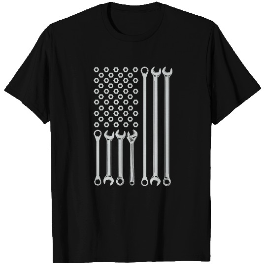 Auto Mechanic Patriotic Tech Independence Day Automotive T-Shirts