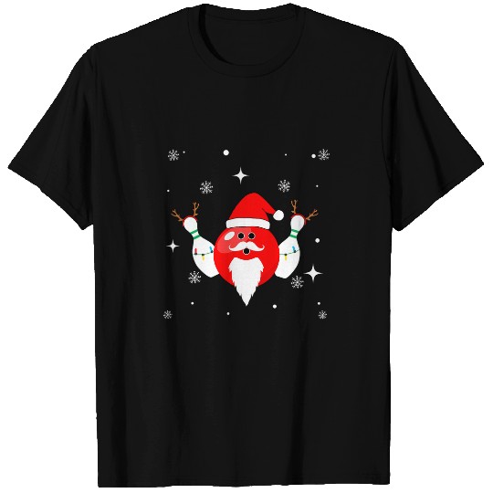 Sport Bowling Christmas Bowling Santas Bowling Team into the Holidays T-Shirts