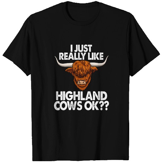 Cow Pet I Just Really Like Highland Cow s Strong Cow Tees Women T-Shirts