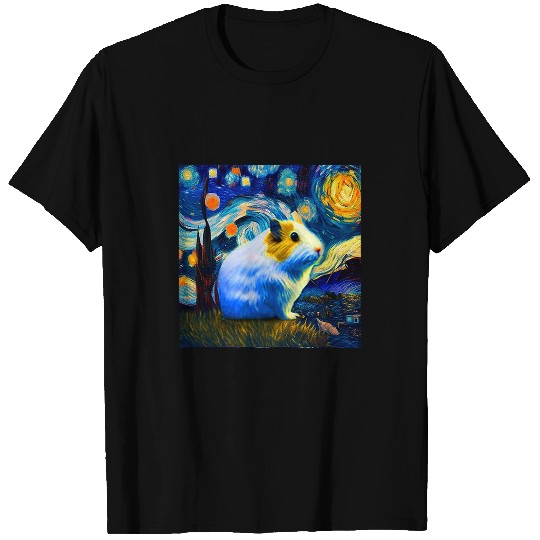Guinea Pig Pet Lover  Starry Night Men Women Artistic T-Shirts