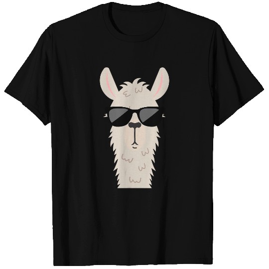 Llama Pet Face Portrait Cool Sunglasses T-Shirts