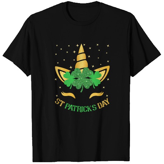 Unicorn Pet Face Happy St Patricks Day Girls Costume T-Shirts