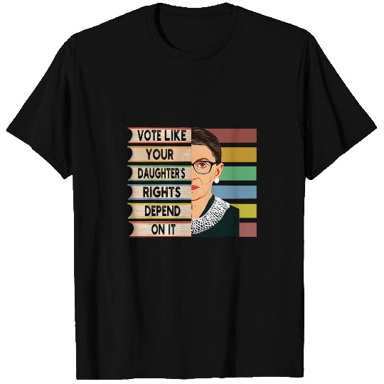 Book Fun Feminist Ruth Bader Ginsburg RBG Quote Girl With Book Women 3 T-Shirts