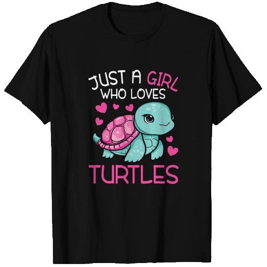 Turtle Pet Just A Girl Who Loves Turtles Sea Turtle Lover Kids Toddlers T-Shirts