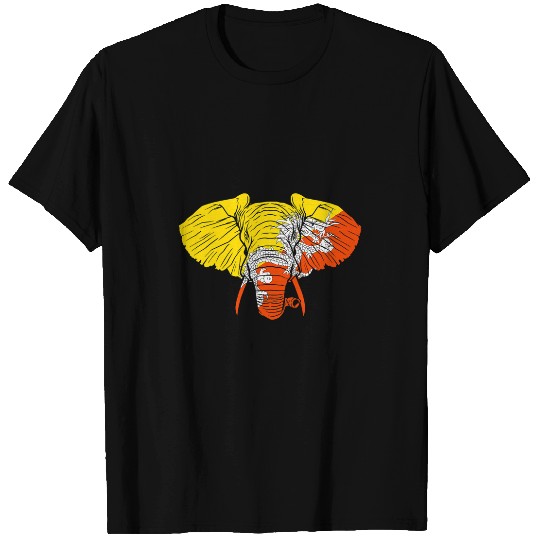 Elephant Mammal Bhutan Elephant Bhutan Flag Buddhism Himalaya T-Shirts