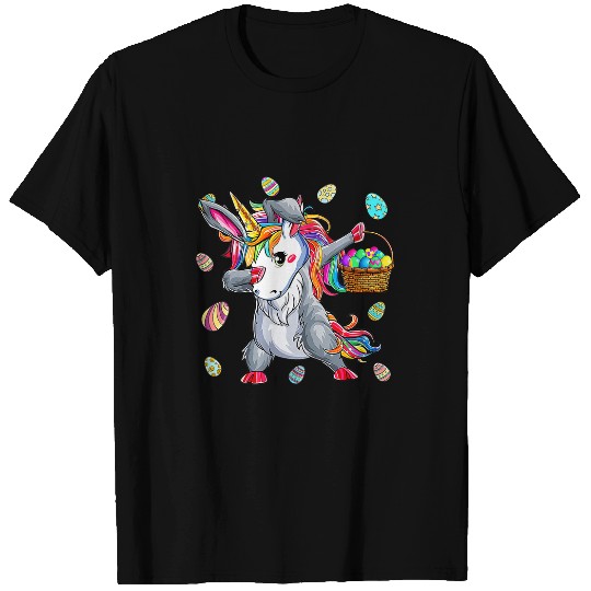 Unicorn Pet Girls Kids Easter  Unicorn Bunny Ear Egg Hunting T-Shirts