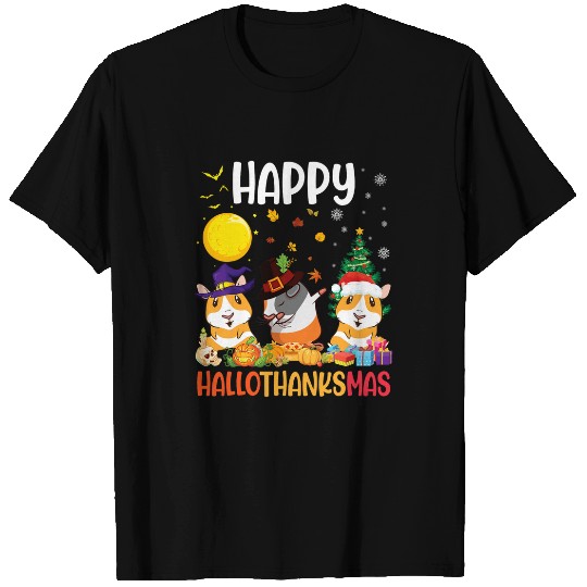 Pig Pet Three Genuine Pig Dancing Happy Hallothanksmas Day T-Shirts