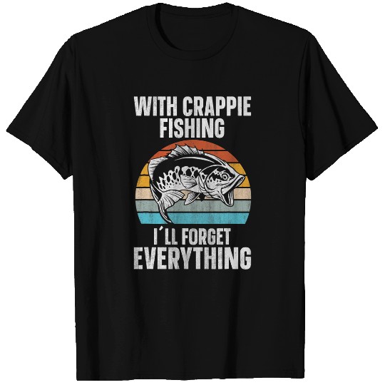 Fishing Fun Crappie Fishing Retro Crappie Fish T-Shirts