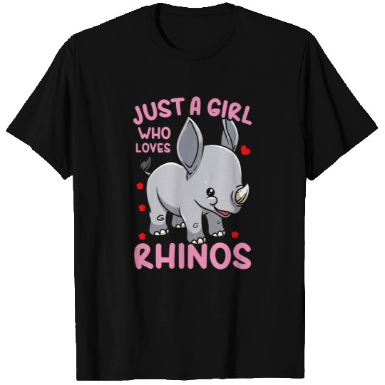 Rhino Pet Rhino Rhinoceros Just a Girl Who Loves Rhinos Gift T-Shirts