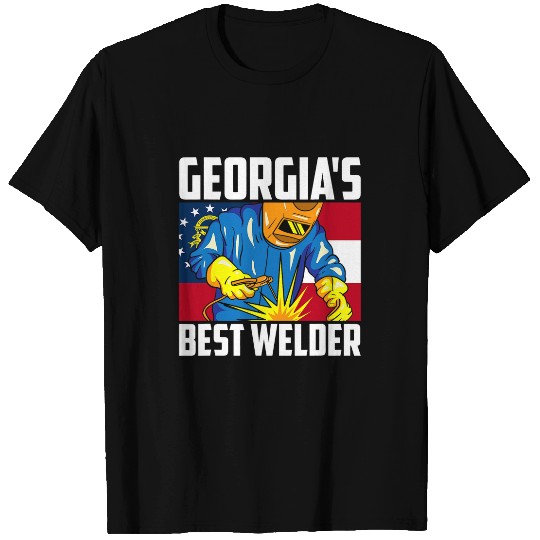 Welder Job Georgias bests Welder Ironworker Ironsmith Welding US State T-Shirts