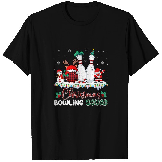 Sport Bowling Christmas Bowling Squad Dabbings Santa Funny xmass Pajama T-Shirts
