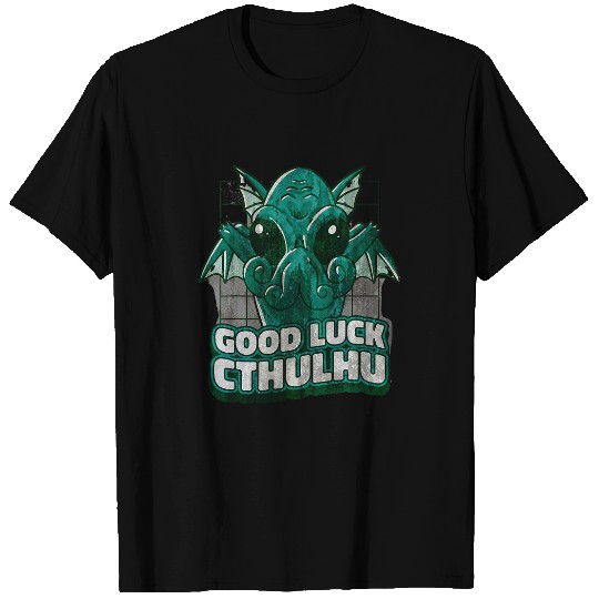 Octopus Pet Retro Grunge Distressed Style Baby Cthulhu Good Luck Charm T-Shirts