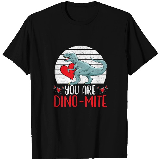 Dinosaur Pet Valentines Day Dinosaur Trex Hearts Day Cupid 4 T-Shirts