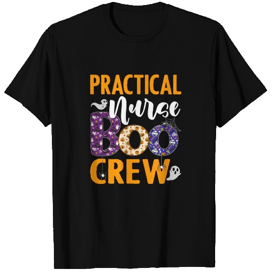nurses Job Practical nurses Boo Crew Scary nurses Halloween Spider T-Shirts
