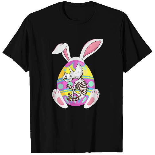 Dinosaur Pet Easter Bunny Triceratops Dinosaur Egg Costume Boy Girls Kids T-Shirts