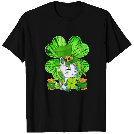 Unicorn Pet St Patricks Day Unicorn Girls Kids Green Shamrock Women T-Shirts