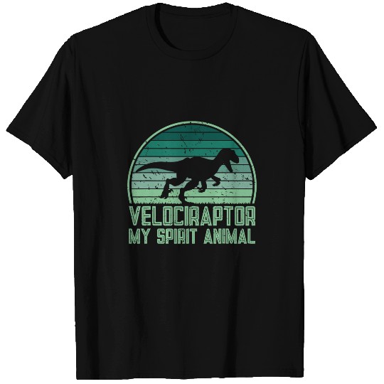 Dinosaur Pet Velociraptor Is My Spirit Animal Dinosaur Lover vintages T-Shirts