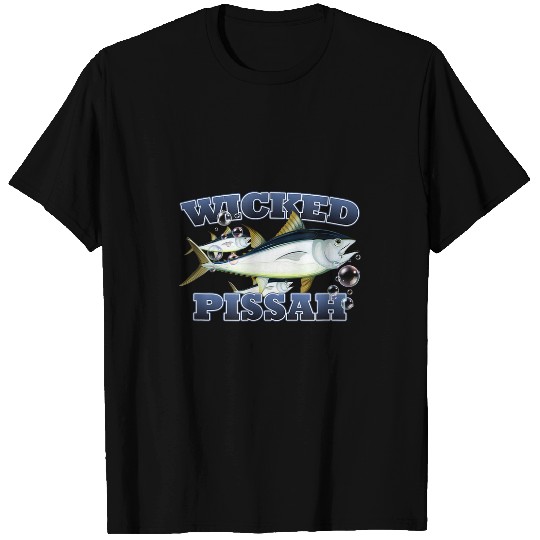 Fishing Fun Wicked Pissah Bluefin Tuna Fish Illustration Fishing T-Shirts