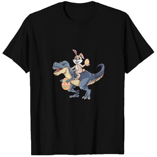 Dinosaur Pet Easter Day Bunny Riding Trex Costume Kid boy T-Shirts