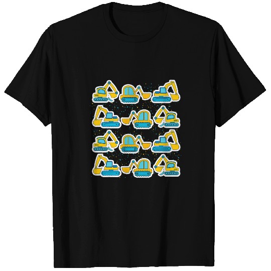 Excavator Fun Vehicles Construction Work Kids Boys Toddlers T-Shirts