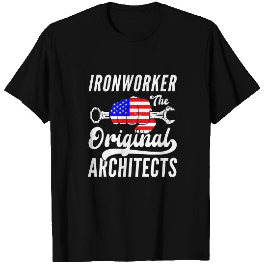Architect Job Ironworker The Original Architects USA America Flag T-Shirts