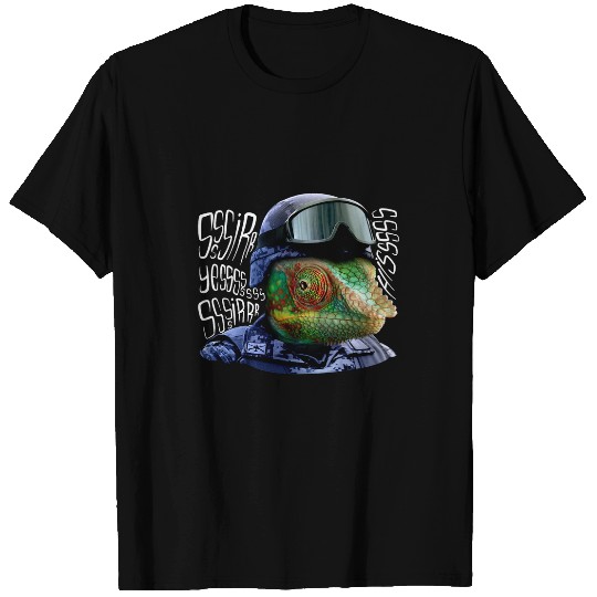 Chameleon Pet Lieutenant Chameleon Hiss T-Shirts