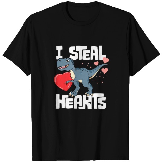 Dinosaur Pet Valentines Day Dinosaur I Steal Hearts Boys Men Love T rexs 22 T-Shirts