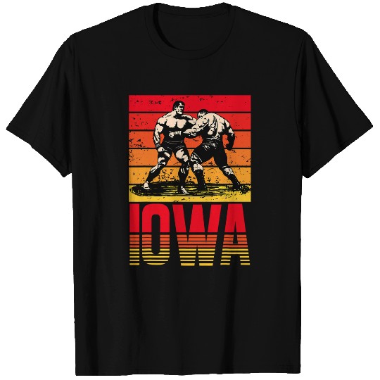 Sport Wrestling Iowa Wrestling Retro vintages State Wrestling T-Shirts