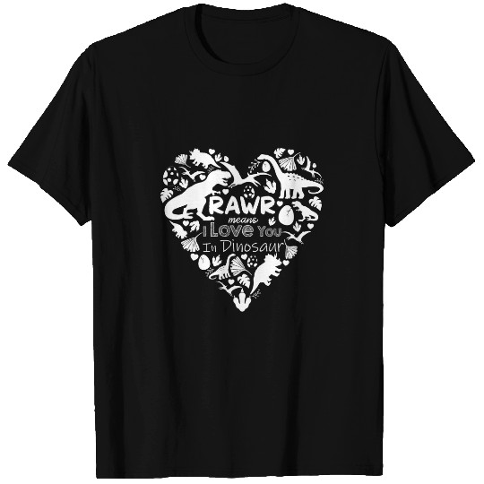 Dinosaur Pet Valentines Day Rawr Love T-Shirts